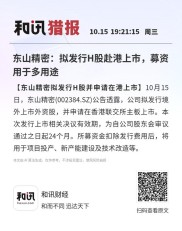 东山精密（002384）最新公告：开展商品期货套期保值业务，保证金额度不超过净资产5%