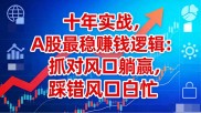 炒股十年老股民亲授A股抓风口逻辑及实操方法