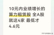 最低4.6元！4只10元以下真业绩算力股排名