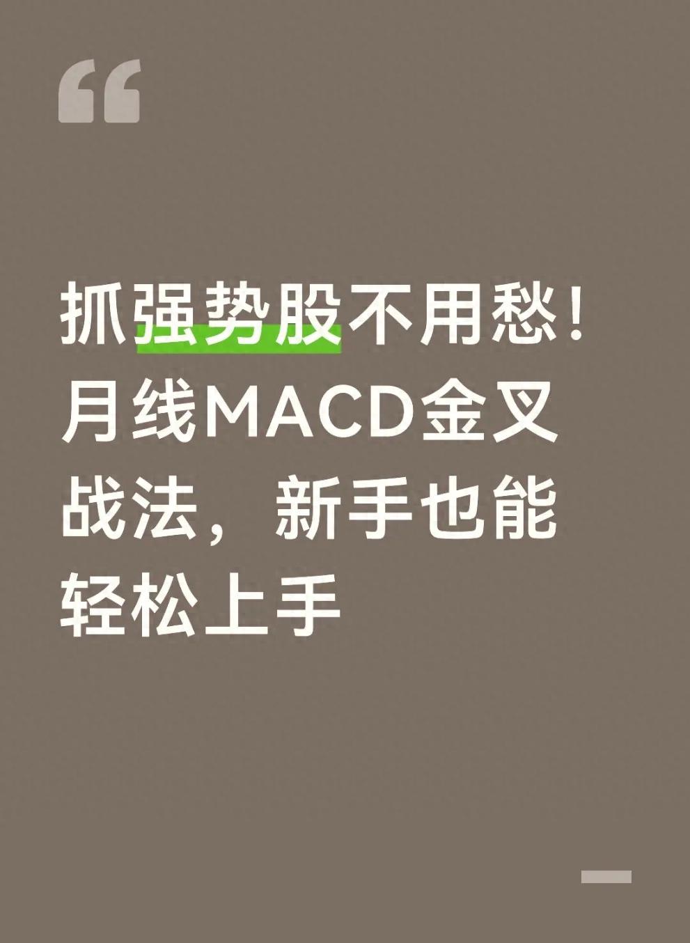 月线MACD金叉_适配2026年市场周期选股_炒股软件实战操练大全