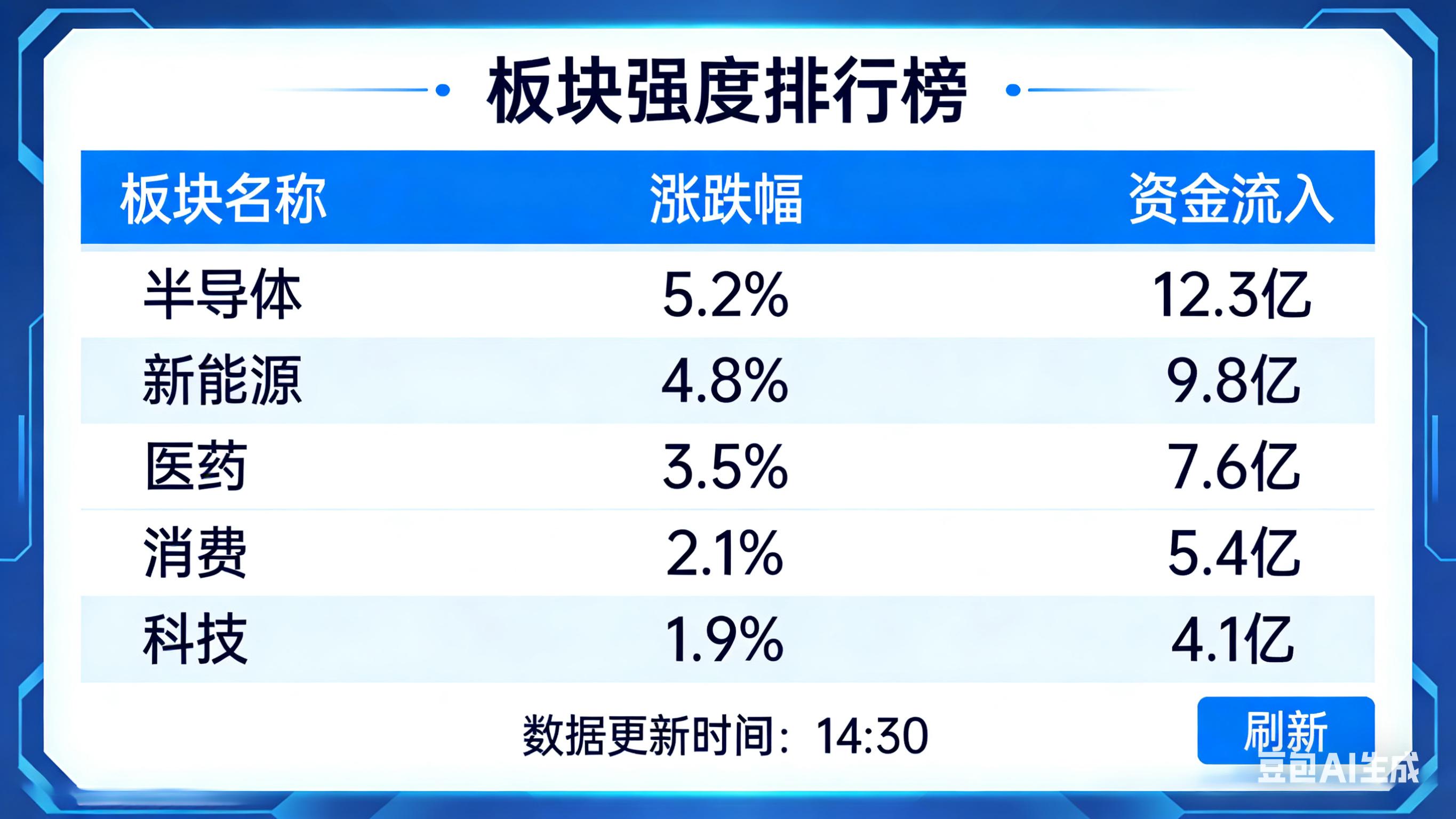板块强度排行_资金流向强度判断_炒股软件实战操练大全