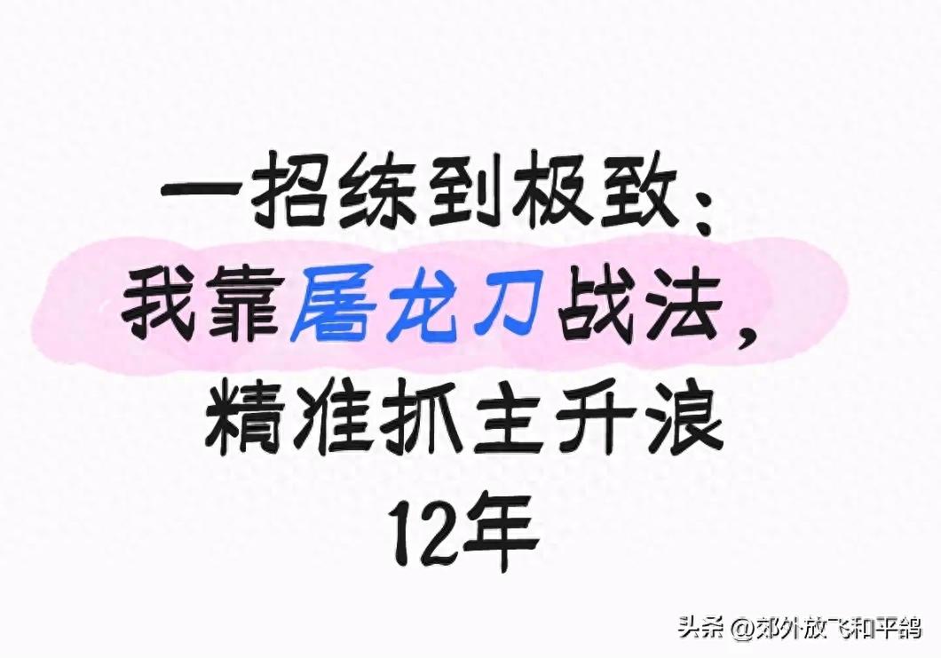 炒股12年后悔瞎折腾_屠龙刀战法主升浪启动信号_炒股软件实战操练大全